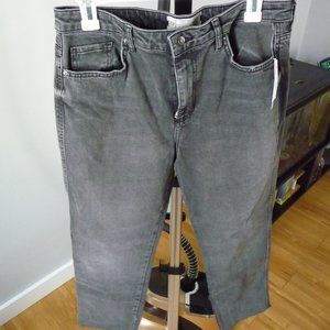 FREE PEOPLE NEW dark grey with raw hem women's jeans size 30